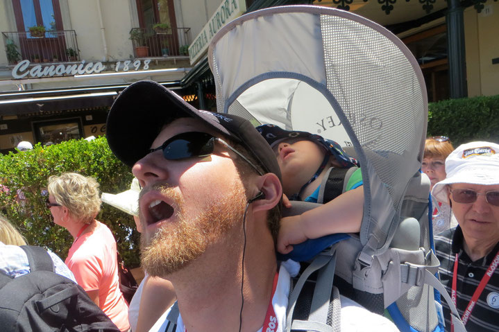Your baby will nap-on-the-go a lot while on a cruise