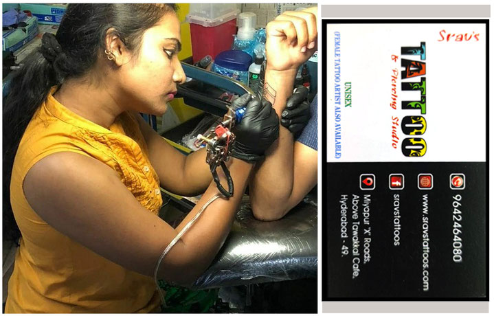 Student Sravanti @ Shrav Tattoos Miyapur