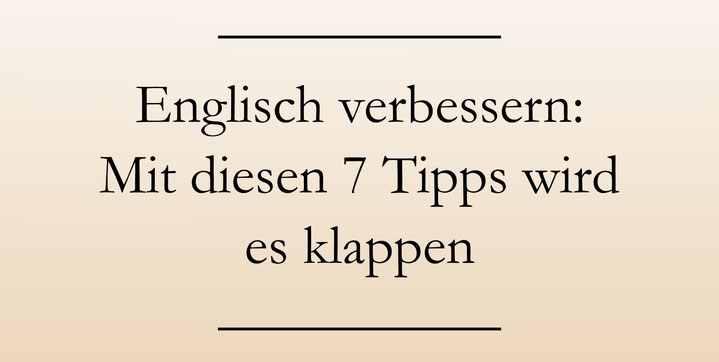 Englisch verbessern