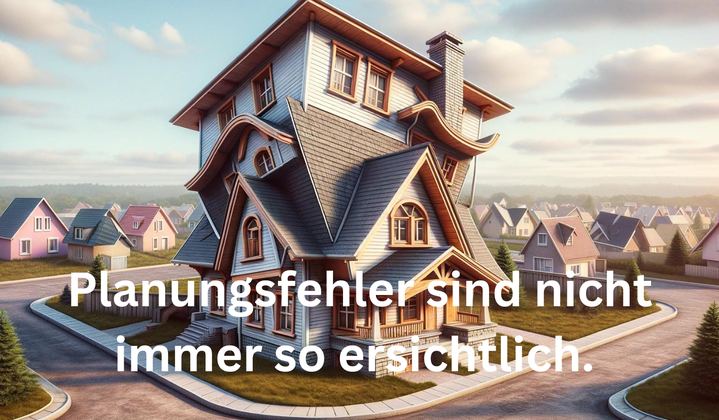 Planungsfehler sind nicht immer so ersichtlich. Ein Problem für den Bauleiter.
