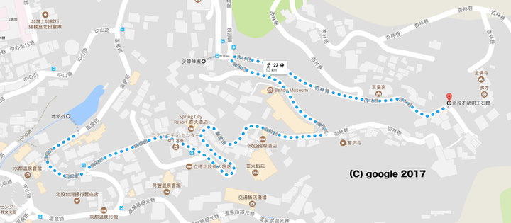 不動明王詣りコース　クリックするとgoogle mapにリンクします。