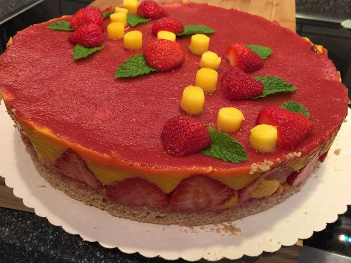 Erdbeer-Mango-Torte - Der Huber kocht für Euch vegane Gerichte. Mit ...