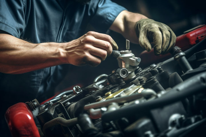 Arbeit am Motor