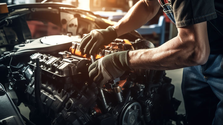 Reparatur am Motor