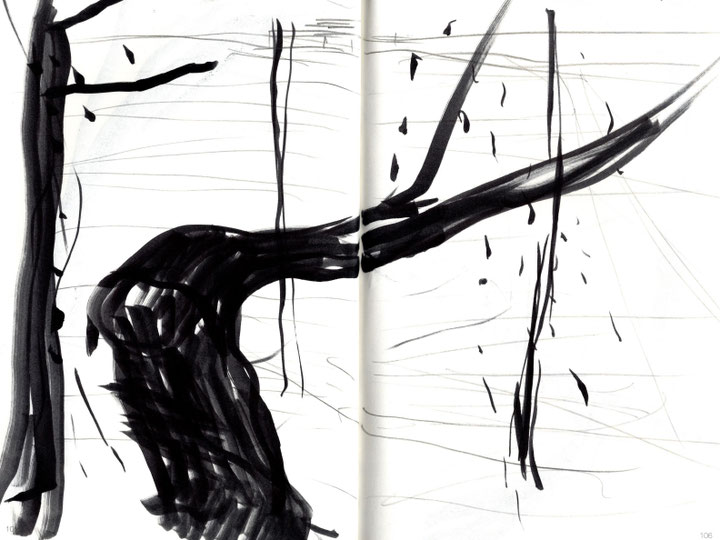 SKETCHBOOK 2022. Buchenwald. Series of drawings