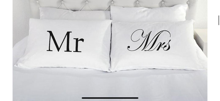 COMPLETO LETTO RASO KINGSIZE MR E MRS