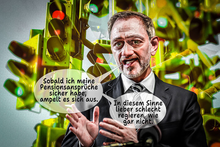 Christian Lindner, FDP, Ampel, Koalitionsbruch, Deutschland,  Politik, Satire, Satiricon