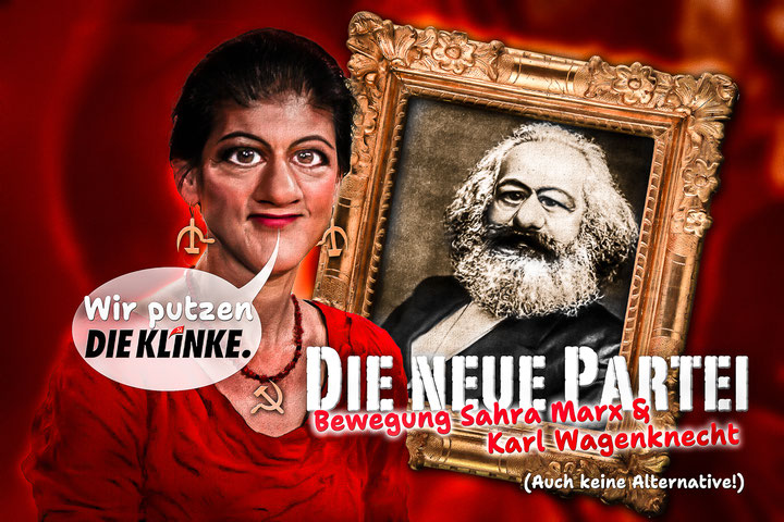 Parteien, Sahra Wagenknecht, Die Linke, Karl Marx, Sozialismus, Kommunismus, Politik, Satire, Satiricon