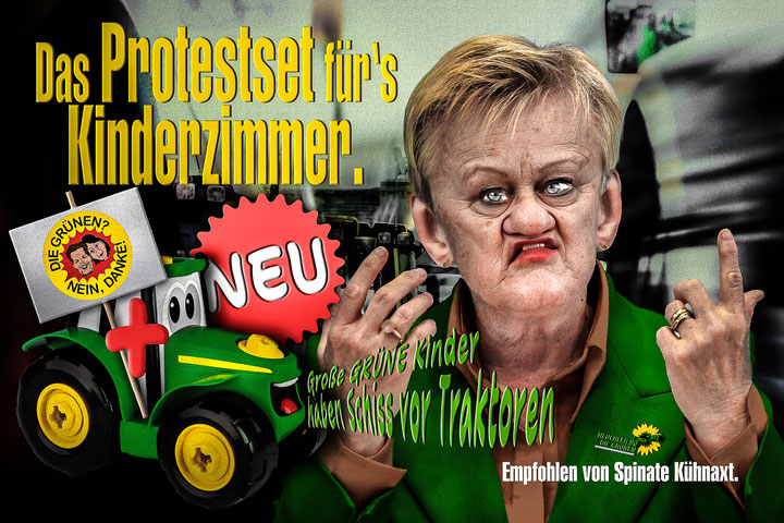 Renate Künast, Grüne, Bauern, Proteste, Traktoren, Politik, Satire, Satiricon