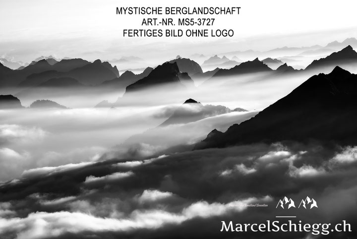 Wandbild, Mystische Berglandschaft
