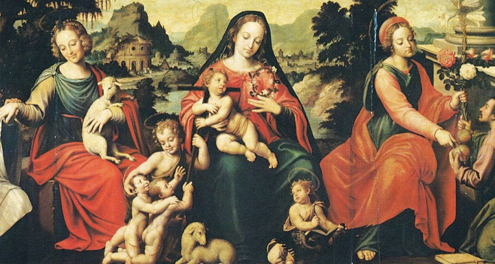 Virgen de los Desposorios del Venerable Agnesio de Joan de Joanes. Obra que se encuentra en el Museo de San Pío V de Valencia.