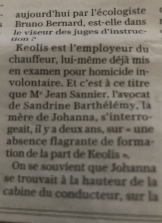 Article du 6 février 2024 de Sophie Majou Lyon Le Progrès