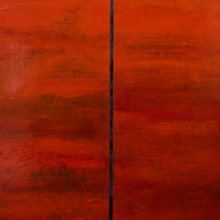 Titel: In search of the heart 2, tweeluik olie op linnen,  2x 80 x 150 xm . December 2020. SOLD