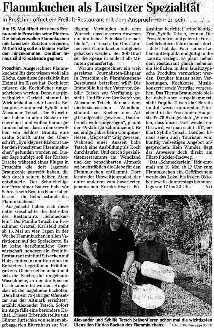 aus der "Lausitzer Rundschau" vom 13. Mai 2015