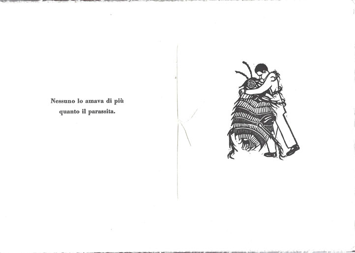 doppia pagina con stampa tipografica e linoleum originale di Luciano Ragozzino
