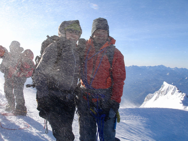 Denise und Daniel auf dem Mont Blanc 4810m