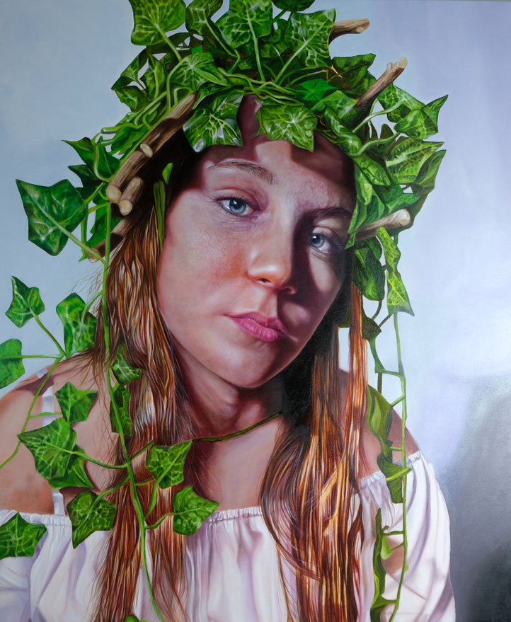 Paolo Braccini, Fairy, pittura contemporanea, olio su tela Roma