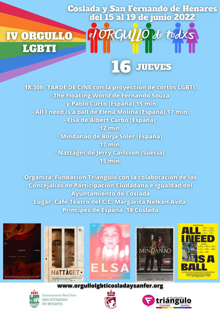 Programa de la Fiesta del Orgullo LGTBI en San Fernando de Henares