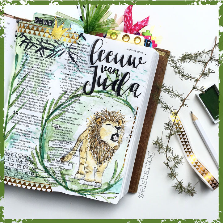 Biblejournaling voorbeeld Genesis49 #biblejournalingchallenge40dagen