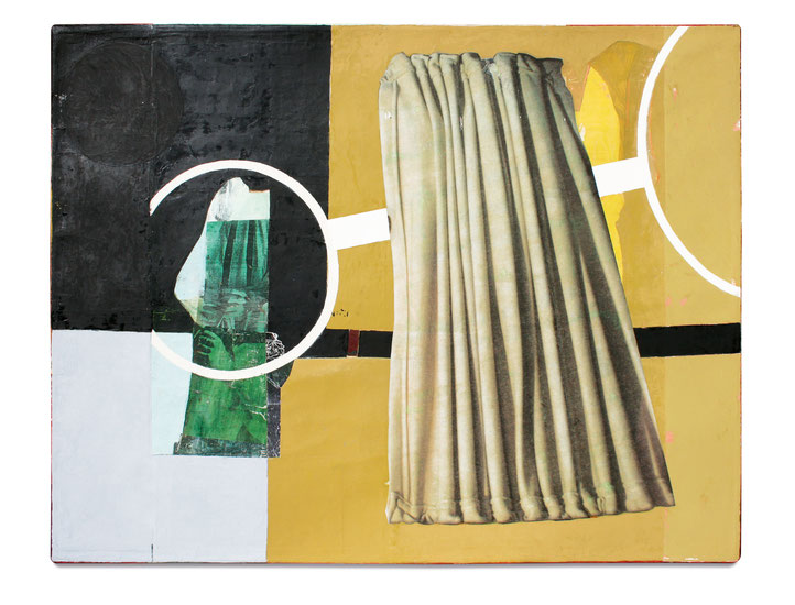 TurningPoint, 2021, 90 x 115 cm, Collage, Öl auf Leinwand