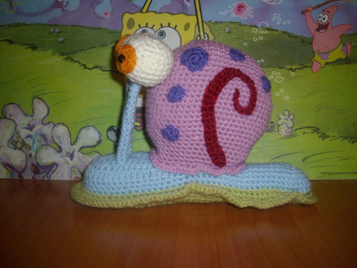 Gary caracol amigurimi de bob esponja