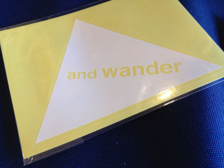 and wander（アンドワンダー）sticker　￥540（税込）
