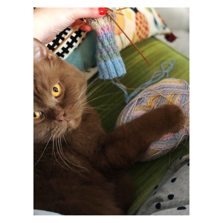 Spiralsocken aus Lana Grossa Meilenweit Glamy und Meilenweit Solo Cotone Stella
