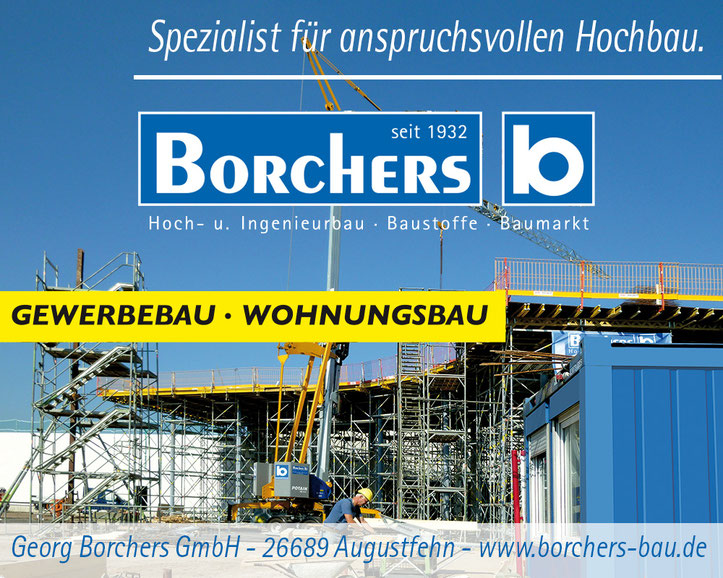 Georg Borchers Bauunternehmen. Image-Anzeige Gewerbebau.