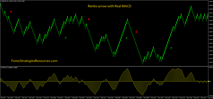 Renko arrow with Real MACD