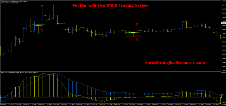 Pin Bar with Two MACD Trading System