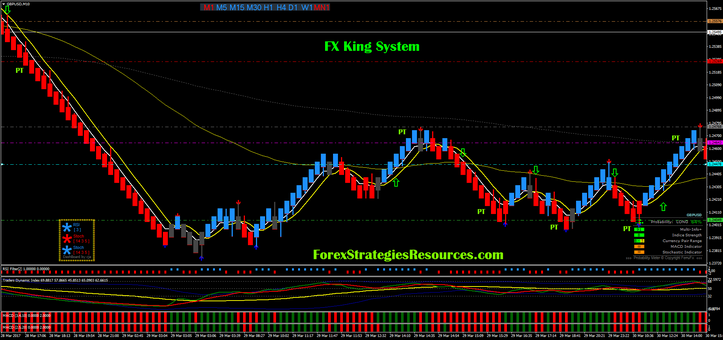 FX King System with median  renko chart