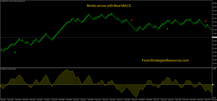 Renko arrow with Real MACD