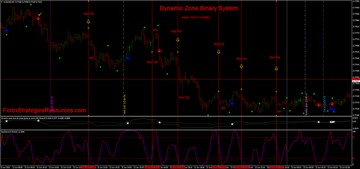 Dynamic momentum binary options system