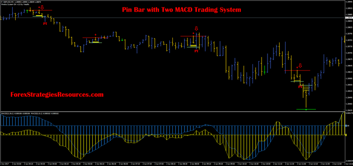 Pin Bar with Two MACD Trading System