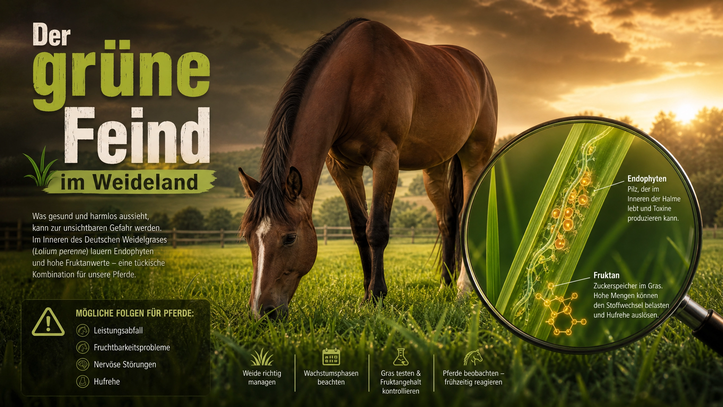 Der grüne Feind im Weideland? Warum Deutsches Weidelgras für unsere Pferde zum Problem wird