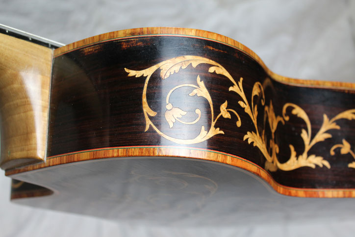 Luigi Bariselli manouche guitar - wood inlays