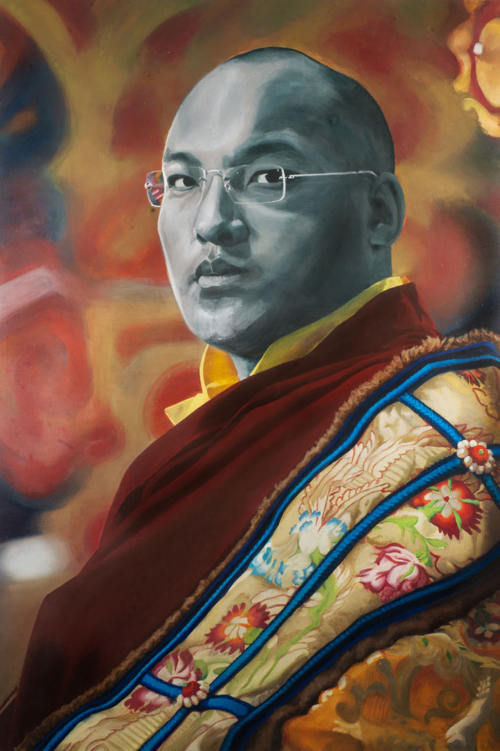 Karmapa, Tempera und Acryl auf Leinwand, 130 x 190 cm, 2016