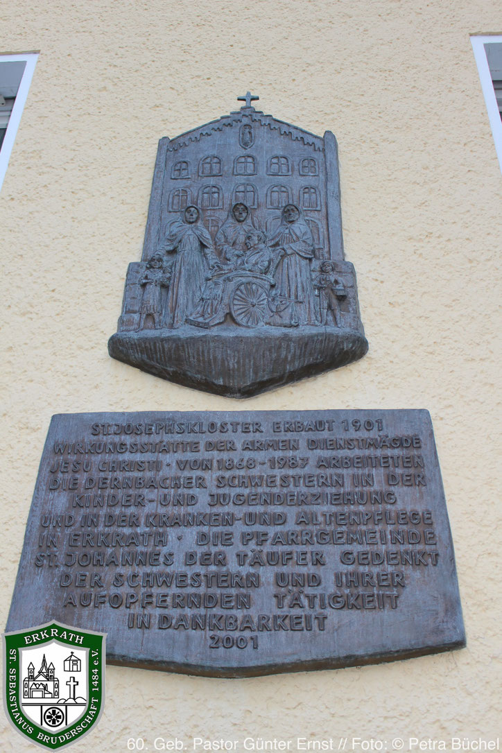 Gedenktafel an dem ehemaligen St. Josephskloster. Bild: Petra Büchel