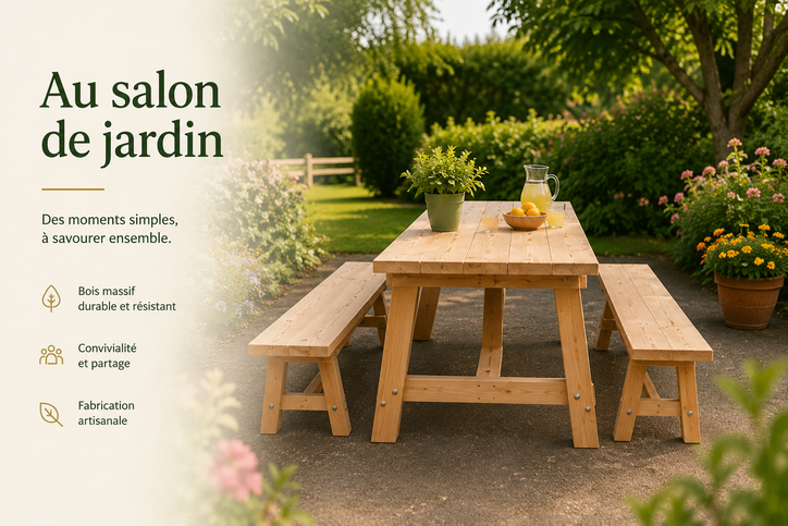 Table " Franche Comté " 80x220 cm 480€ l'ensemble