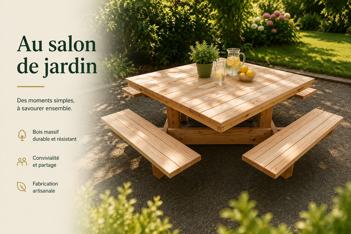 Table 4 bancs 530€ TTC l'ensemble