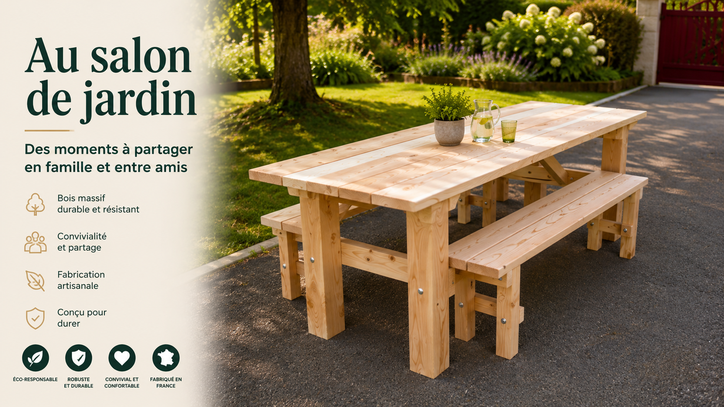 Table campagnarde 460€ TTC l'ensemble