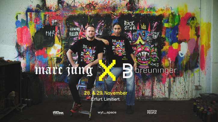 CHECK OUT THE NEW MAKING OF VIDEO!!! CHECK OUT THE ONLINESHOP: www.buntstoff.com/Marc-Jung // THIS WAS MY 1. LIMITED EDITION OF 100 HOODIES, T-SHIRTS, BASECAPS, BEANIES & SOCKS AT BREUNINGER IN ERFURT. 