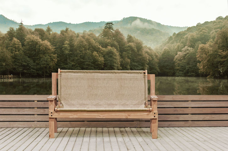 banquette bois et toile made in france