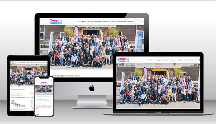 Website für Community, Verein etc - Hier Website für Design at Business eine globale Community