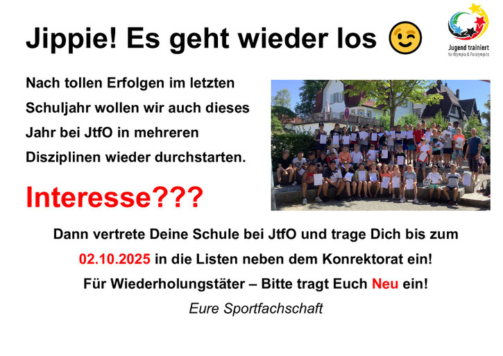 Bild von Schüler:innen, die an Jugend trainiert teilgenommen haben