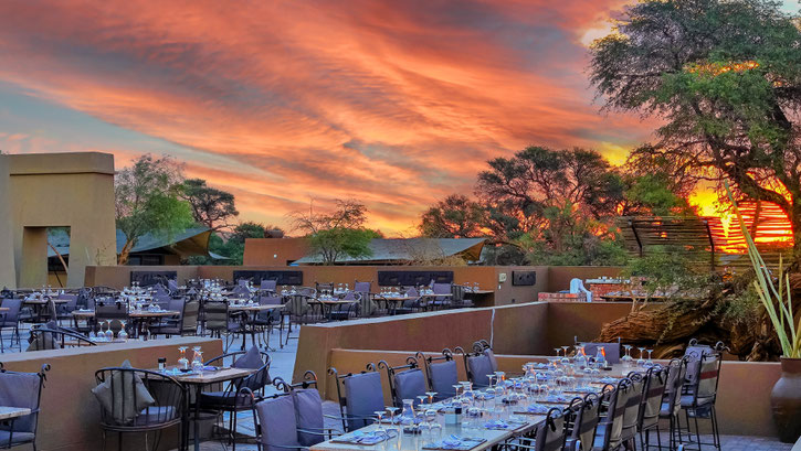 Un dîner au couchant, Namibie