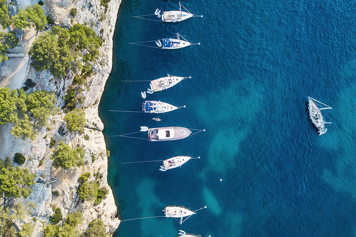 Yachten und Boote Calanques in Cassis