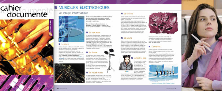 illustration cahier de musique violet