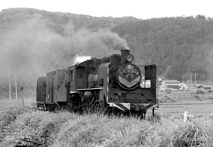 1972（昭和47）年6月27日、旧国鉄七尾線能登三井駅付近