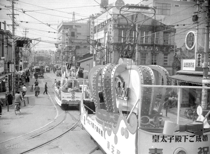 1959（昭和34）年4月11日、金沢市香林坊交差点